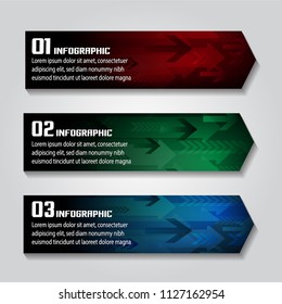 colorful modern text box template for website computer graphic technology and internet, banner, numbers.