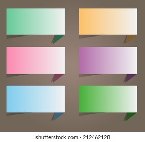 colorful modern text box template for website and graphic, numbers, icon. 