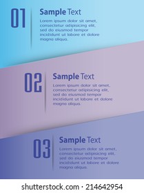 colorful modern text box template for website and graphic, number