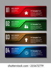 colorful modern text box template for website, labels, icon. numbers.