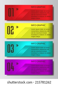 colorful modern text box template for website and business, icon, numbers. 