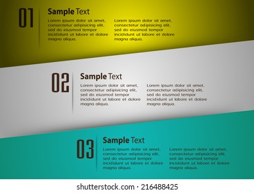 colorful modern text box template for website and computer graphic, numbers, label.