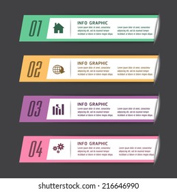 colorful modern text box template for internet website and computer graphic, numbers, label.