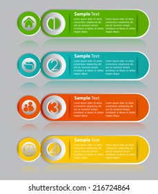 colorful modern text box template for website computer graphic and internet, numbers, Abstract vector background, colorful lights elements.