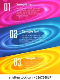 colorful modern text box template for website computer graphic and internet, numbers, Abstract vector background, colorful lights elements.