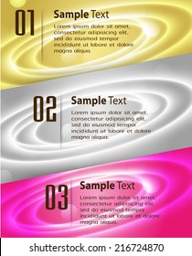 colorful modern text box template for website computer graphic and internet, numbers, Abstract vector background, colorful lights elements.