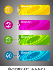 colorful modern text box template for website computer graphic and internet, numbers.