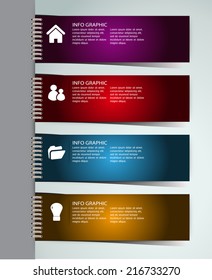 colorful modern text box template for website computer graphic and internet, numbers.