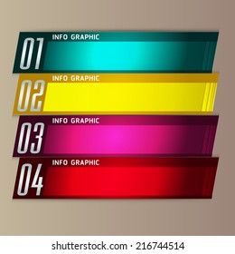 colorful modern text box template for website computer graphic and internet, numbers.