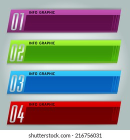colorful modern text box template for website computer graphic and internet, numbers.