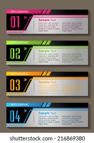 colorful modern text box template for website computer graphic and internet, numbers.