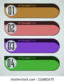 colorful modern text box template for website computer graphic and internet, numbers.