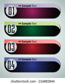 colorful modern text box template for website computer graphic and internet, numbers.