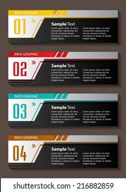 colorful modern text box template for website computer graphic and internet, numbers.