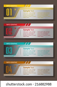 colorful modern text box template for website computer graphic and internet, numbers.