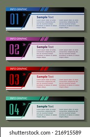 colorful modern text box template for website computer graphic and internet, numbers.