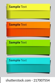 colorful modern text box template for internet website and computer graphic, numbers, label.