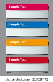 colorful modern text box template for website computer graphic and internet, numbers.