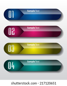 colorful modern text box template for website computer graphic and internet, numbers.