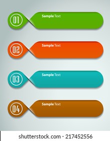 colorful modern text box template for website computer graphic and internet, numbers.