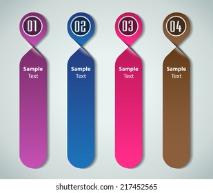 colorful modern text box template for website computer graphic and internet, numbers.