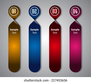 colorful modern text box template for website computer graphic and internet, numbers.