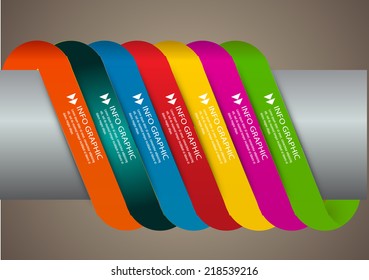 colorful modern text box template for website computer graphic and internet, numbers. 
