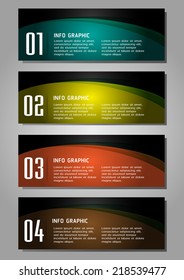 colorful modern text box template for website computer graphic and internet, numbers. 