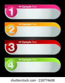 colorful modern text box template for website computer graphic and internet, numbers. 