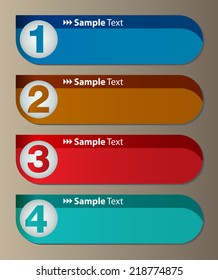 colorful modern text box template for website computer graphic and internet, numbers. 