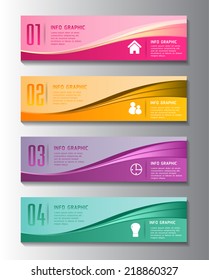 colorful modern text box template for website computer graphic and internet, numbers. 