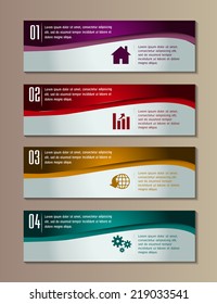 colorful modern text box template for website computer graphic and internet, numbers. 