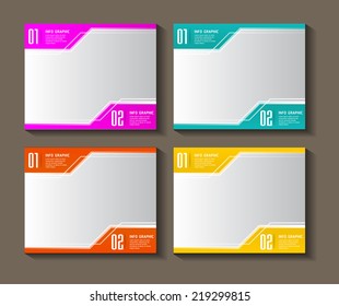 colorful modern text box template for website graphic computer and business, numbers