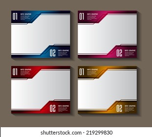 colorful modern text box template for website graphic computer and business, numbers