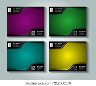 colorful modern text box template for website graphic, computer and business, numbers