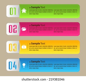 colorful modern text box template for website computer graphic and internet, numbers. label. speech bubble.