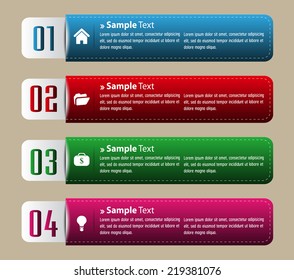 colorful modern text box template for website computer graphic and internet, numbers. label. speech bubble.