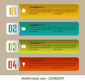 colorful modern text box template for website computer graphic and internet, numbers. label. speech bubble.