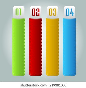 colorful modern text box template for website computer graphic and internet, numbers. label. speech bubble.