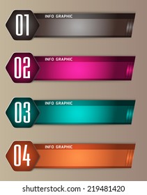 colorful modern text box template for website computer graphic and internet, numbers.