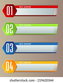 colorful modern text box template for website computer graphic and internet, numbers. label. speech bubble,