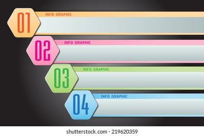 colorful modern text box template for website computer graphic and internet, numbers. label. 
