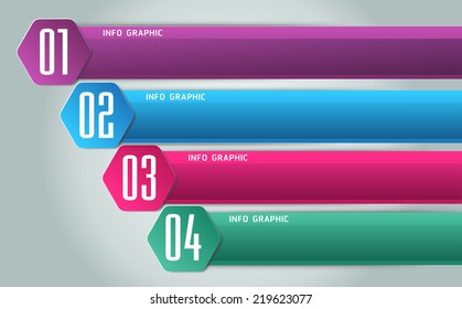 colorful modern text box template for website computer graphic and internet, numbers. label. 