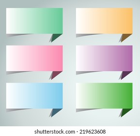 colorful modern text box template for website graphic and business, speech bubble