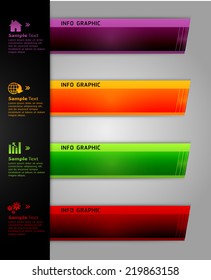 colorful modern text box template for website computer graphic and internet, numbers. label.