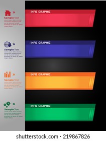 colorful modern text box template for website computer graphic and internet, numbers. label.