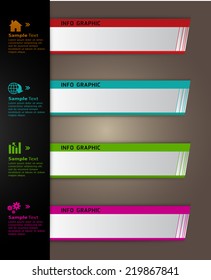 colorful modern text box template for website computer graphic and internet, numbers. label.
