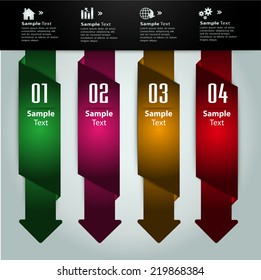 colorful modern text box template for website computer graphic and internet, numbers. label.