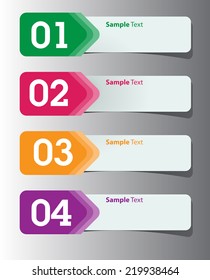 colorful modern text box template for website computer graphic and internet, numbers. label.