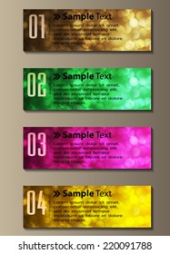 colorful modern text box template for website computer graphic and internet, numbers. 